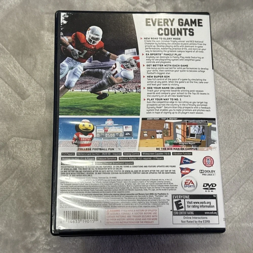 NCAA Football 10 PS2 PlayStation 2 - Complete CIB